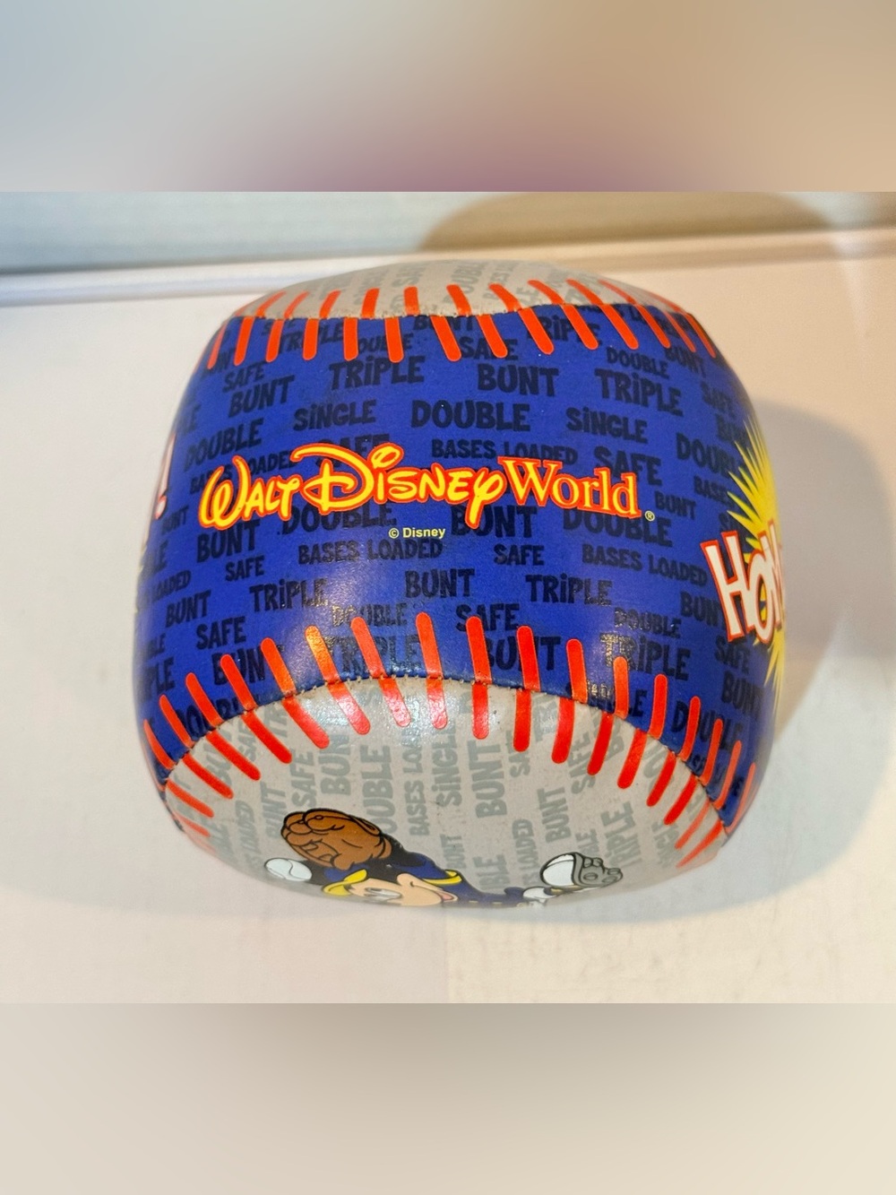 Walt Disney World Mickey Mouse Squishy Baseball ⭐️⭐️Pre-Used Good Condition ⭐️⭐️